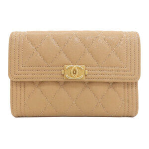 CHANEL Cream Wallet